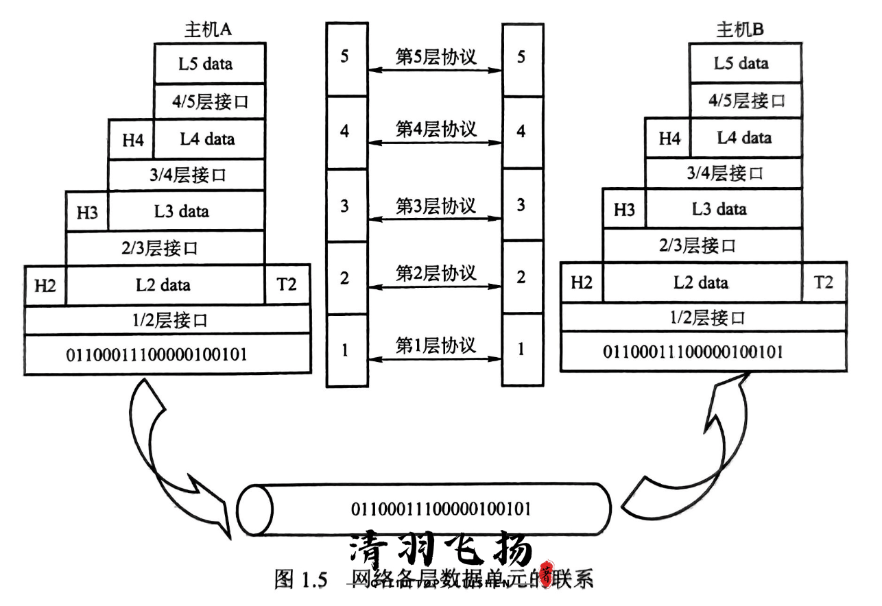网络各层数据单元的联系