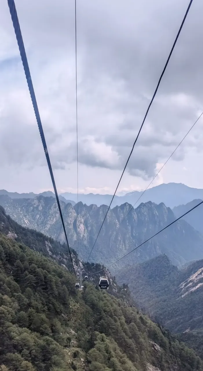 缆车往下看